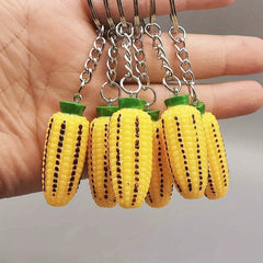 Corn Stick Keychain Creative Cartoon Key Ring Pendant Hanging