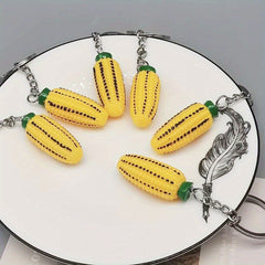 Corn Stick Keychain Creative Cartoon Key Ring Pendant Hanging