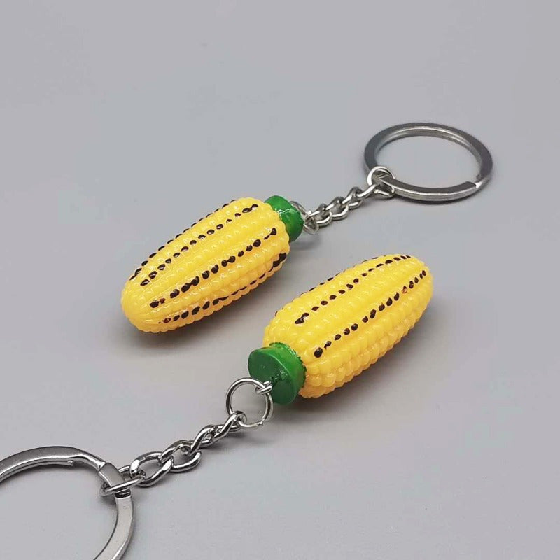 Corn Stick Keychain Creative Cartoon Key Ring Pendant Hanging