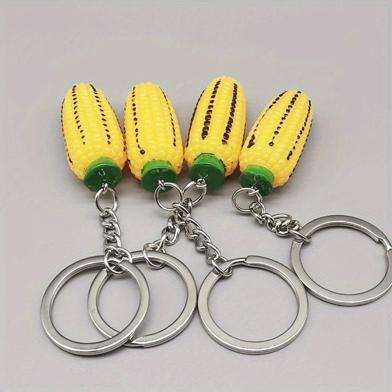 Corn Stick Keychain Creative Cartoon Key Ring Pendant Hanging