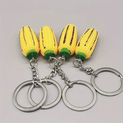 Corn Stick Keychain Creative Cartoon Key Ring Pendant Hanging