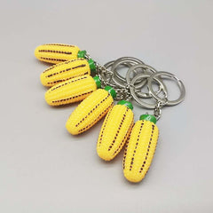 Corn Stick Keychain Creative Cartoon Key Ring Pendant Hanging