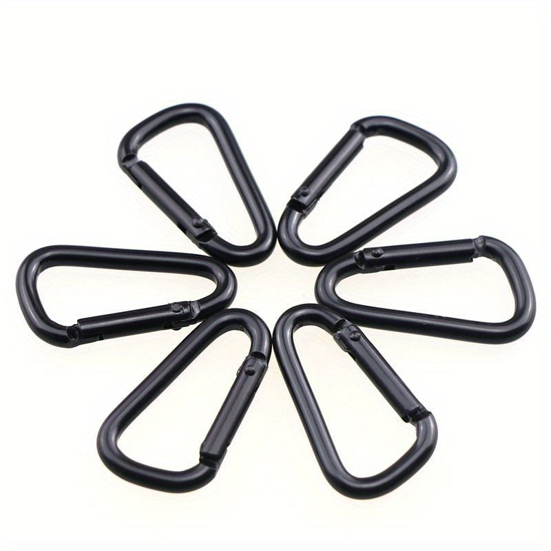 10pcs Aluminum Alloy D ring Keychain for Outdoor Camping Travel