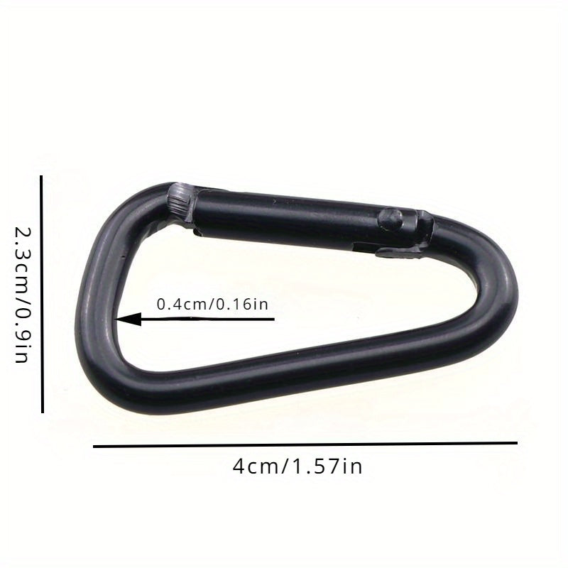 10pcs Aluminum Alloy D ring Keychain for Outdoor Camping Travel