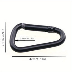 10pcs Aluminum Alloy D ring Keychain for Outdoor Camping Travel