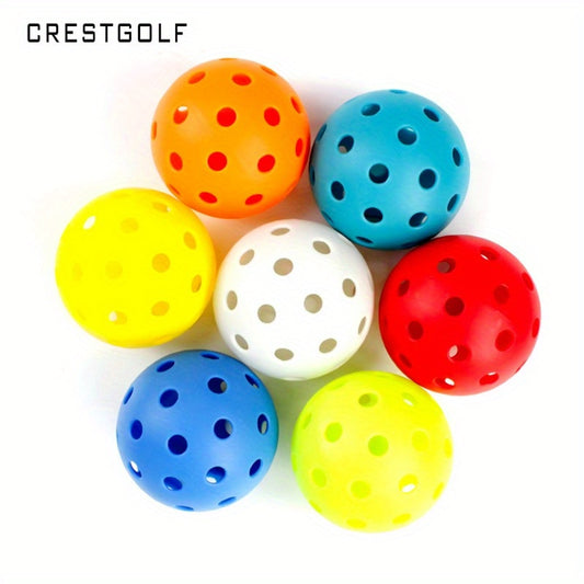 7pcs 40 Holes Pickleball Balls PE Pickleball Luminous Plastic Pickle Ball