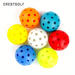 7pcs 40 Holes Pickleball Balls PE Pickleball Luminous Plastic Pickle Ball