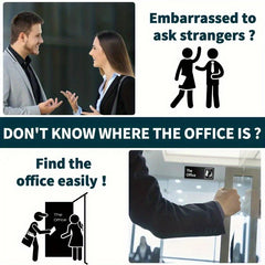 The Office Sign Sticker Self Adhesive 22.86x7.62 cm Acrylic for Home or Business