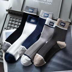 5 Pairs Versatile Sweat-absorbing Breathable Casual Sports Socks