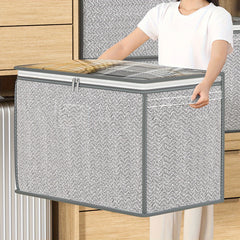 Large Folding Storage Bag Arrow Pattern Clothes Organizer Transparent Top