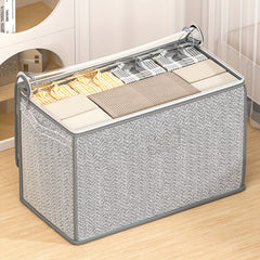 Large Folding Storage Bag Arrow Pattern Clothes Organizer Transparent Top