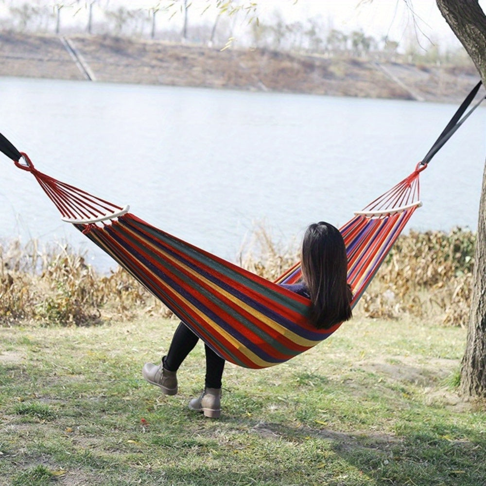 Thick Canvas Hammock Outdoor Camping Swing Double Hammock