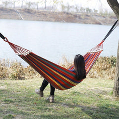 Thick Canvas Hammock Outdoor Camping Swing Double Hammock