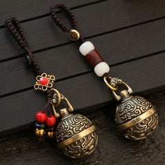 Hollow Out Pixiu Bell Keyring Pendant Gift