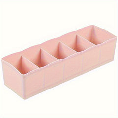 6 Grids Storage Case Drawer Organizer Box For Belts Ties Bras Briefs Socks