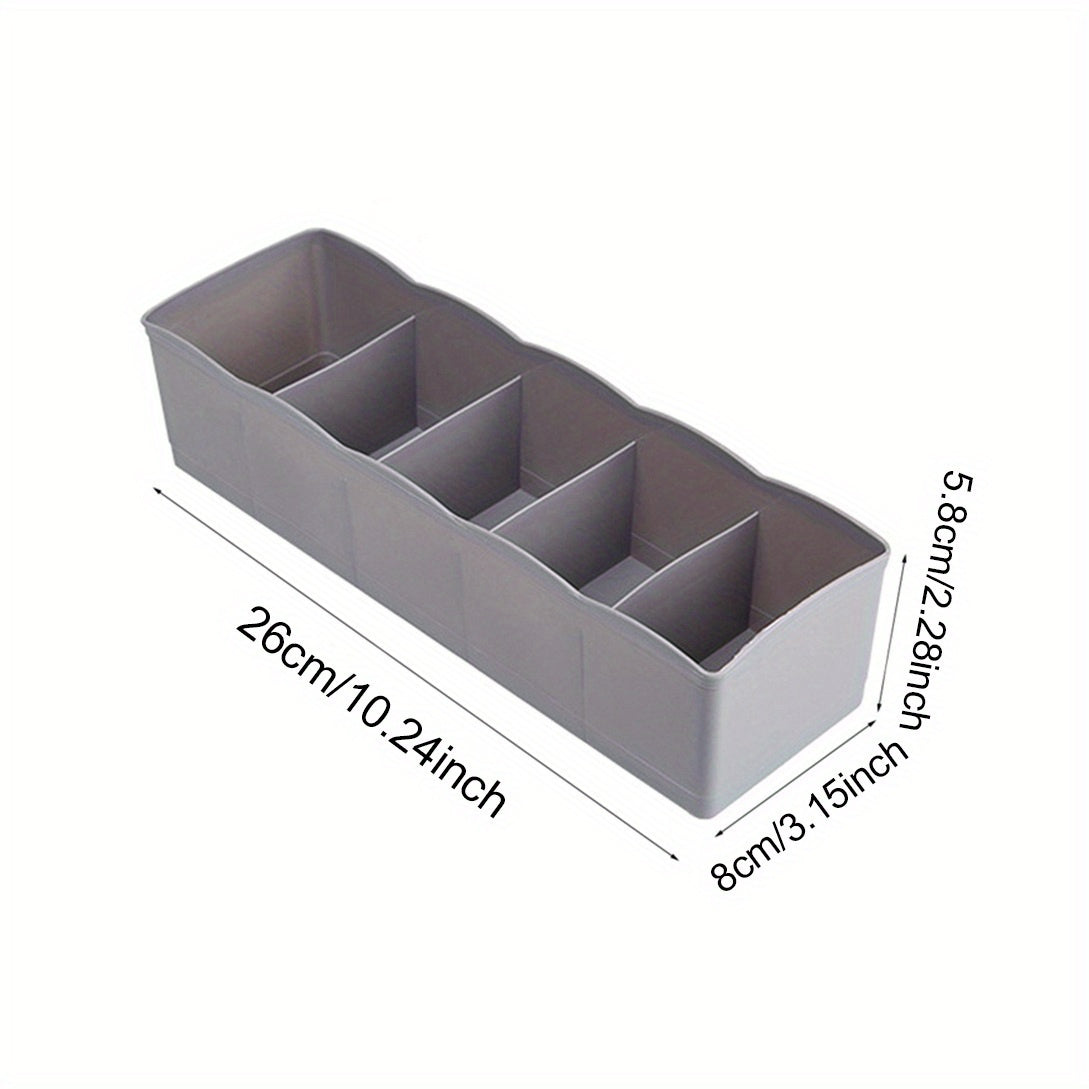 6 Grids Storage Case Drawer Organizer Box For Belts Ties Bras Briefs Socks