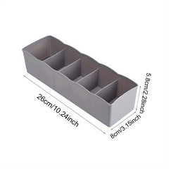 6 Grids Storage Case Drawer Organizer Box For Belts Ties Bras Briefs Socks