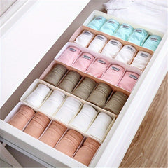 6 Grids Storage Case Drawer Organizer Box For Belts Ties Bras Briefs Socks