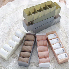 6 Grids Storage Case Drawer Organizer Box For Belts Ties Bras Briefs Socks