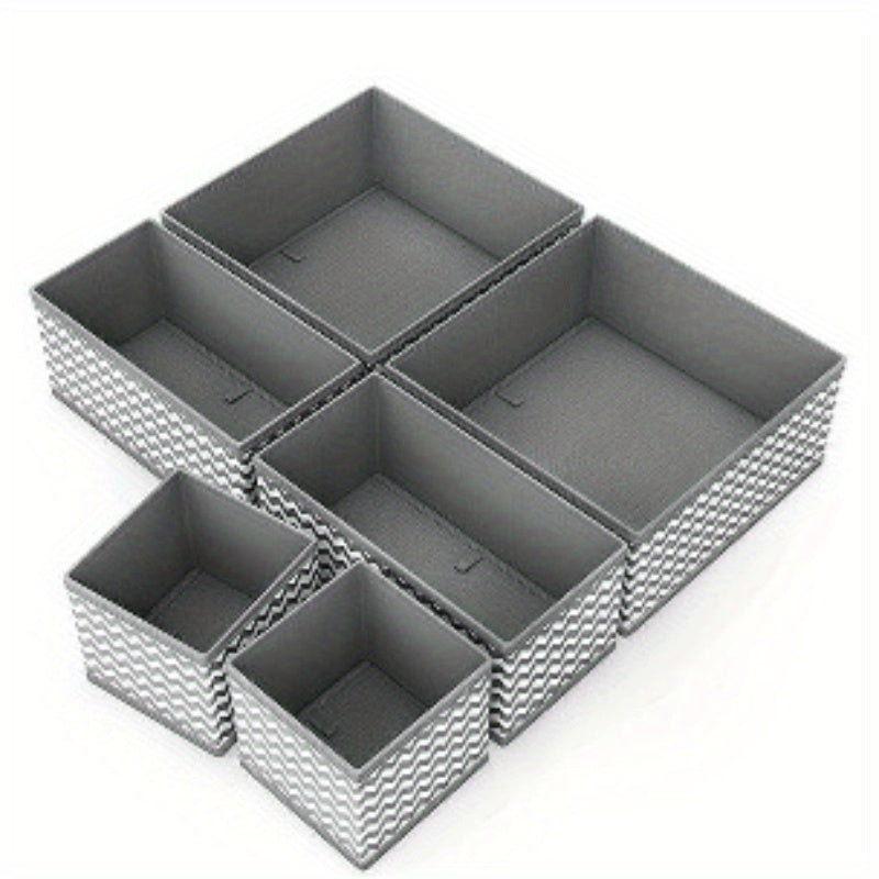 6pcs Drawer Organizer Foldable Storage Box for Desk Yacht Cabin Home
