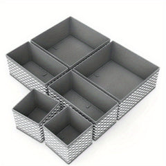 6pcs Drawer Organizer Foldable Storage Box for Desk Yacht Cabin Home