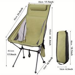 High Back Camping Chair & Carry Bag for Outdoors