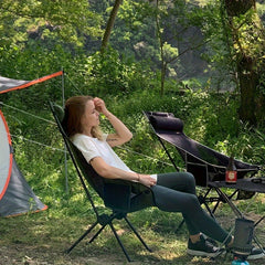 High Back Camping Chair & Carry Bag for Outdoors