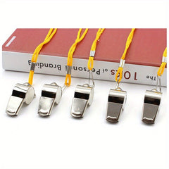 5pcs Outdoor Referee Whistles With Lanyard Sports Supplies