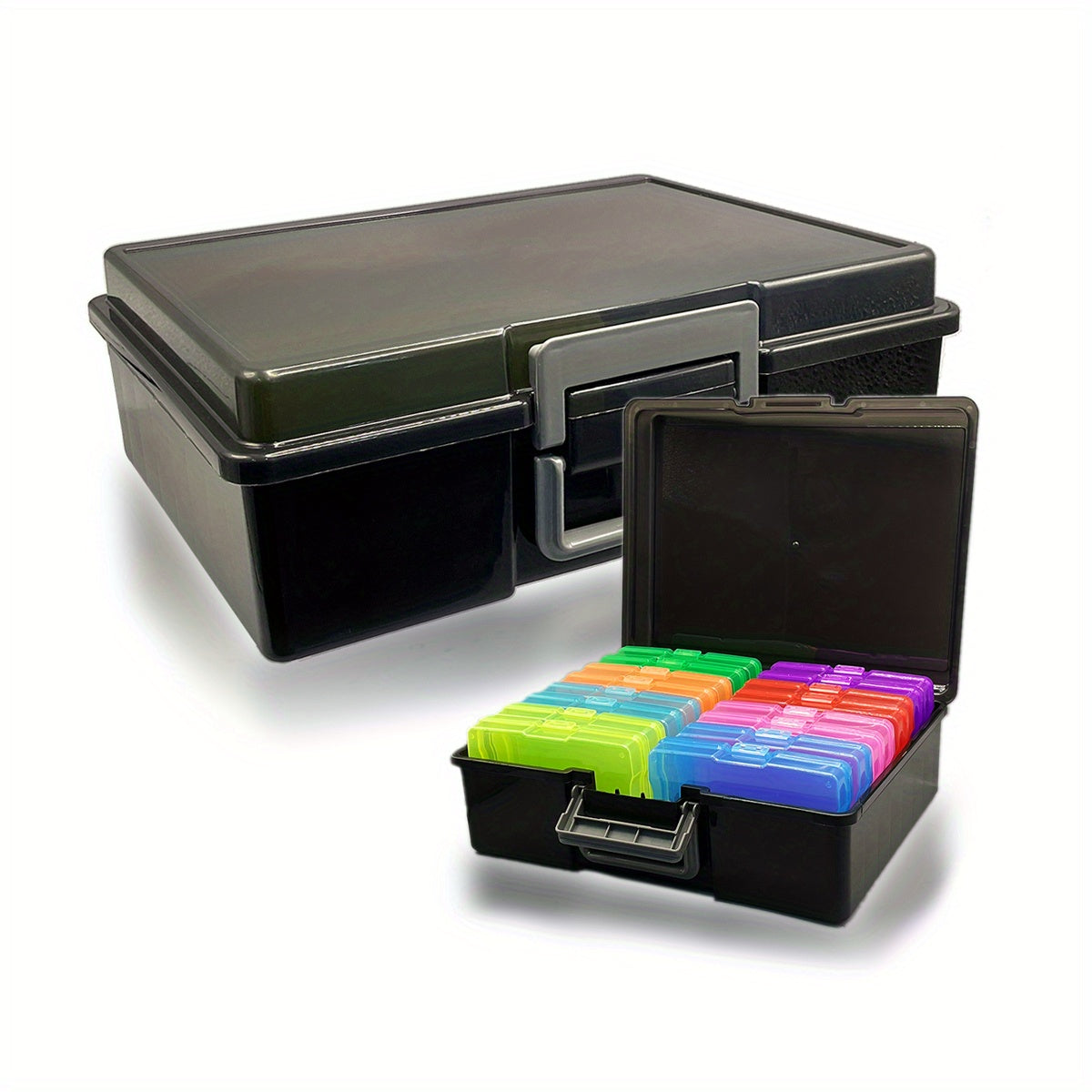 Photo Storage Box: Plastic Large Capacity Container