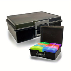Photo Storage Box: Plastic Large Capacity Container