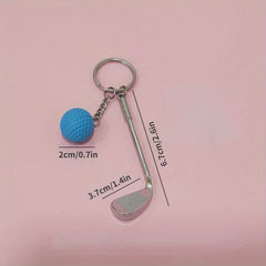 2pcs Golf Ball Keychain Pendant for Men