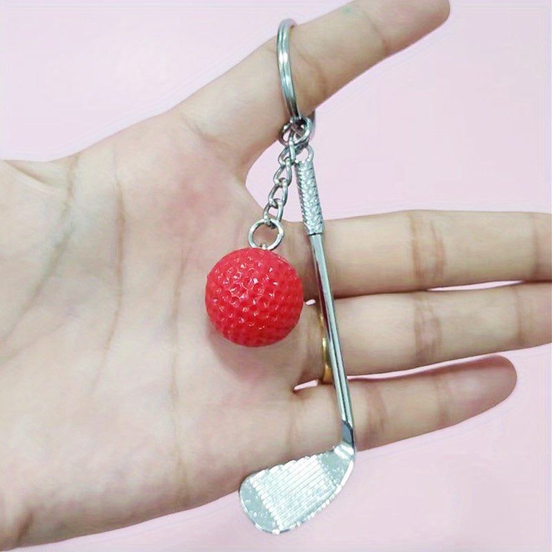 2pcs Golf Ball Keychain Pendant for Men