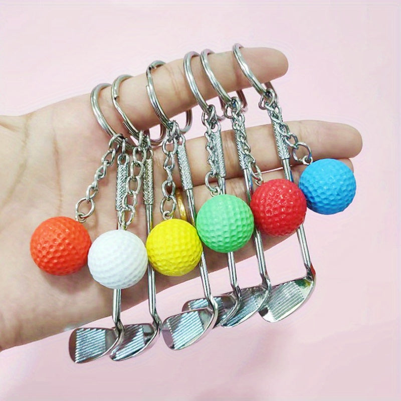 2pcs Golf Ball Keychain Pendant for Men
