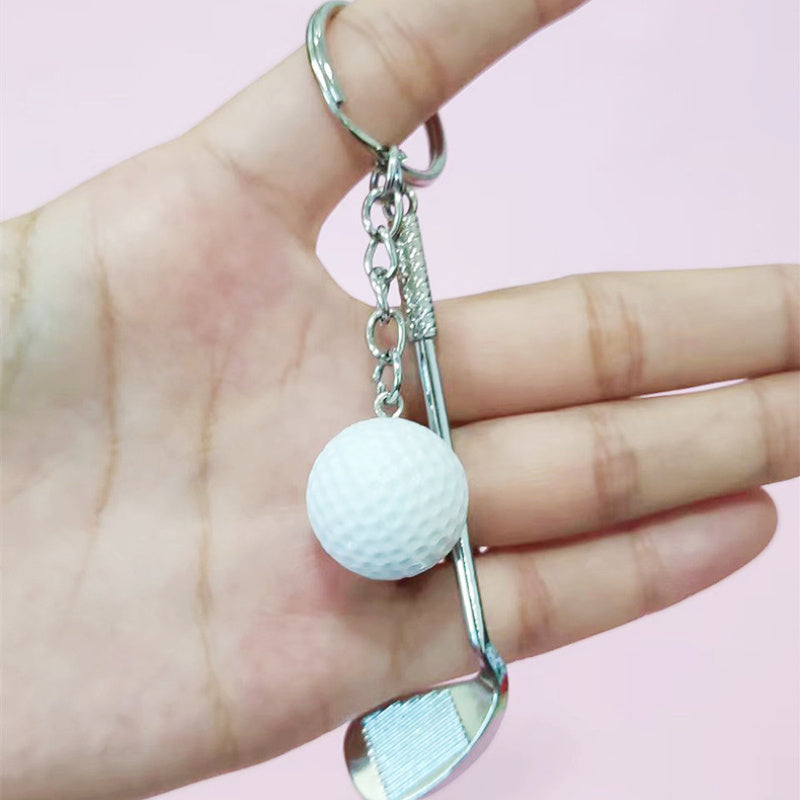 2pcs Golf Ball Keychain Pendant for Men