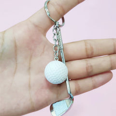 2pcs Golf Ball Keychain Pendant for Men
