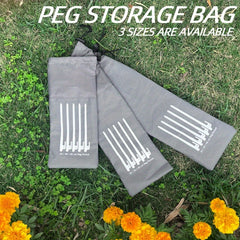 Ground Nail Storage Bag for Outdoor Camping Accessories 3 Sizes