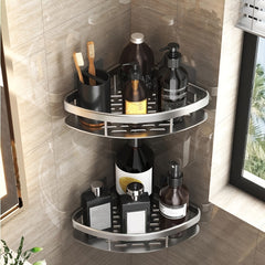 Marine Bathroom Storage Rack No Drilling Wall Mounted Corner Rack