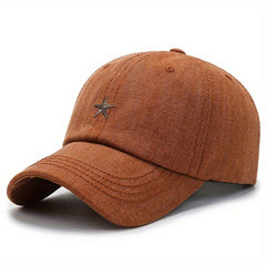 Unisex Breathable Baseball Cap With Star Embroidery