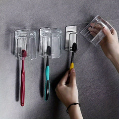 Stainless Steel Toothbrush And Cup Holder Wall Mounted