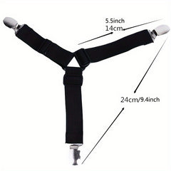 4pcs Adjustable Sheet & Quilt Fixator Metal Fixed Sheet Clip