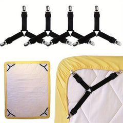 4pcs Adjustable Sheet & Quilt Fixator Metal Fixed Sheet Clip