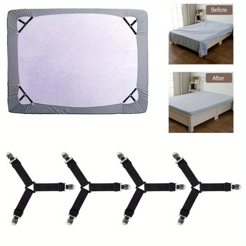 4pcs Adjustable Sheet & Quilt Fixator Metal Fixed Sheet Clip