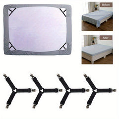 4pcs Adjustable Sheet & Quilt Fixator Metal Fixed Sheet Clip
