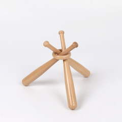 Wooden Baseball Display Stand Holder Bat Style Ball Holder