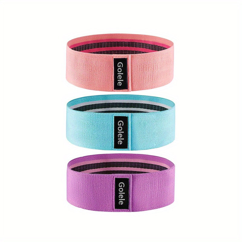 3pcs Yoga Resistance Bands 3 Levels Non-slip Fitness Stretching Rope