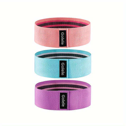 3pcs Yoga Resistance Bands 3 Levels Non-slip Fitness Stretching Rope