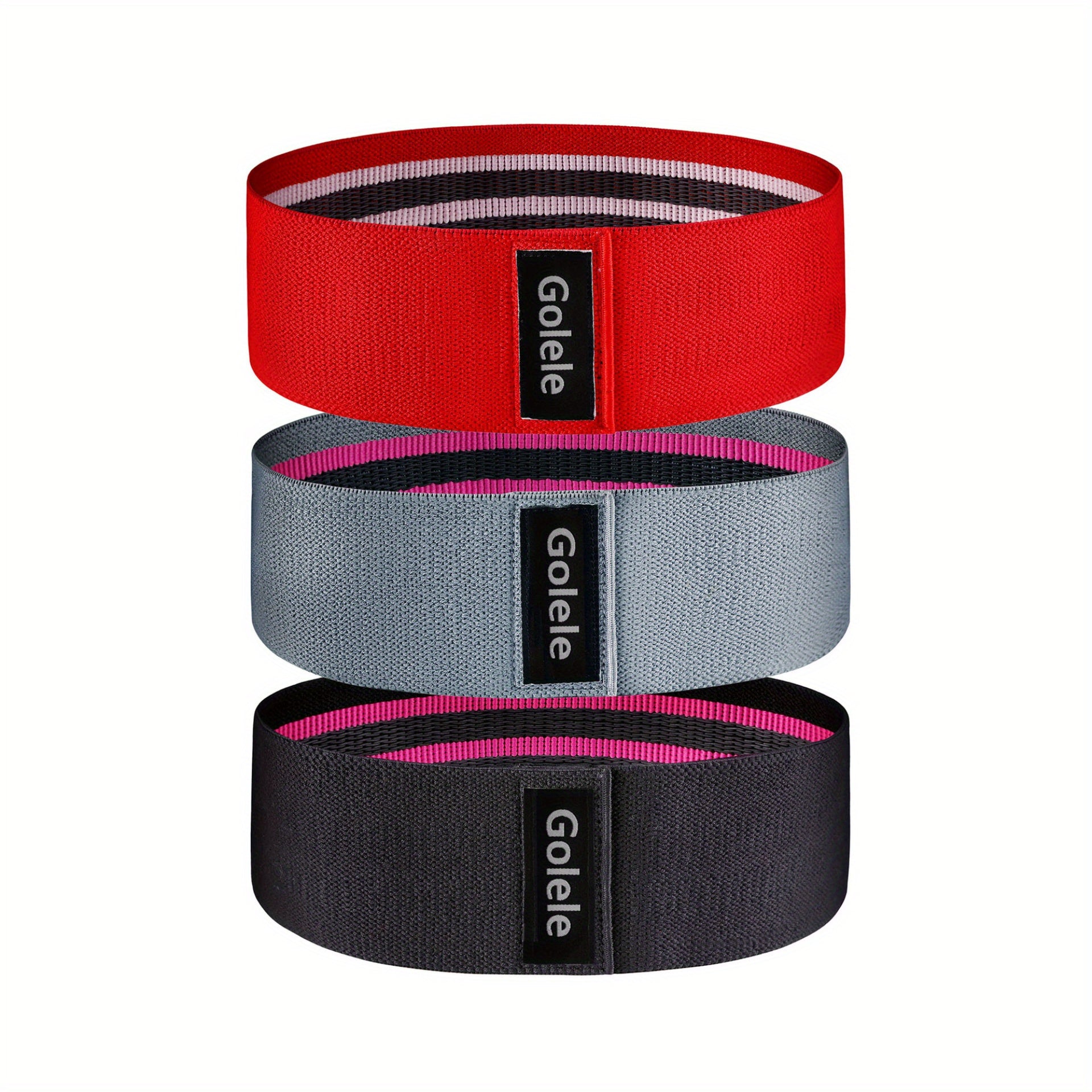 3pcs Yoga Resistance Bands 3 Levels Non-slip Fitness Stretching Rope
