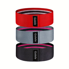 3pcs Yoga Resistance Bands 3 Levels Non-slip Fitness Stretching Rope