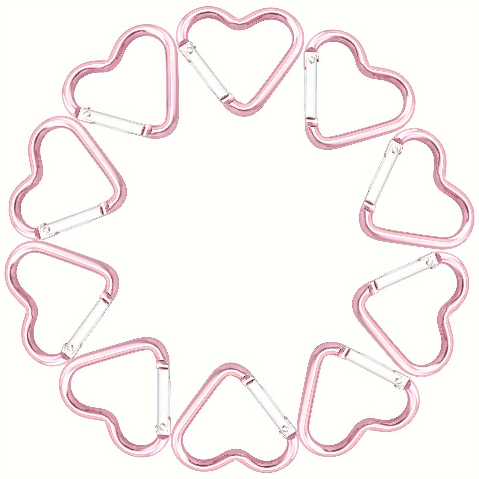 10pcs Heart Shaped Carabiner Hooks for Outdoor Activities