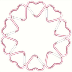 10pcs Heart Shaped Carabiner Hooks for Outdoor Activities
